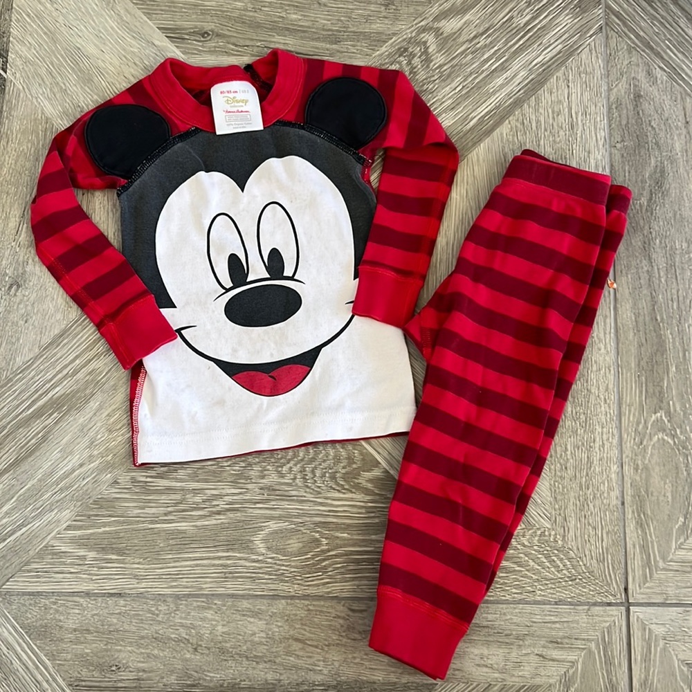 2T Hanna Anderson Mickey Disney jammies set